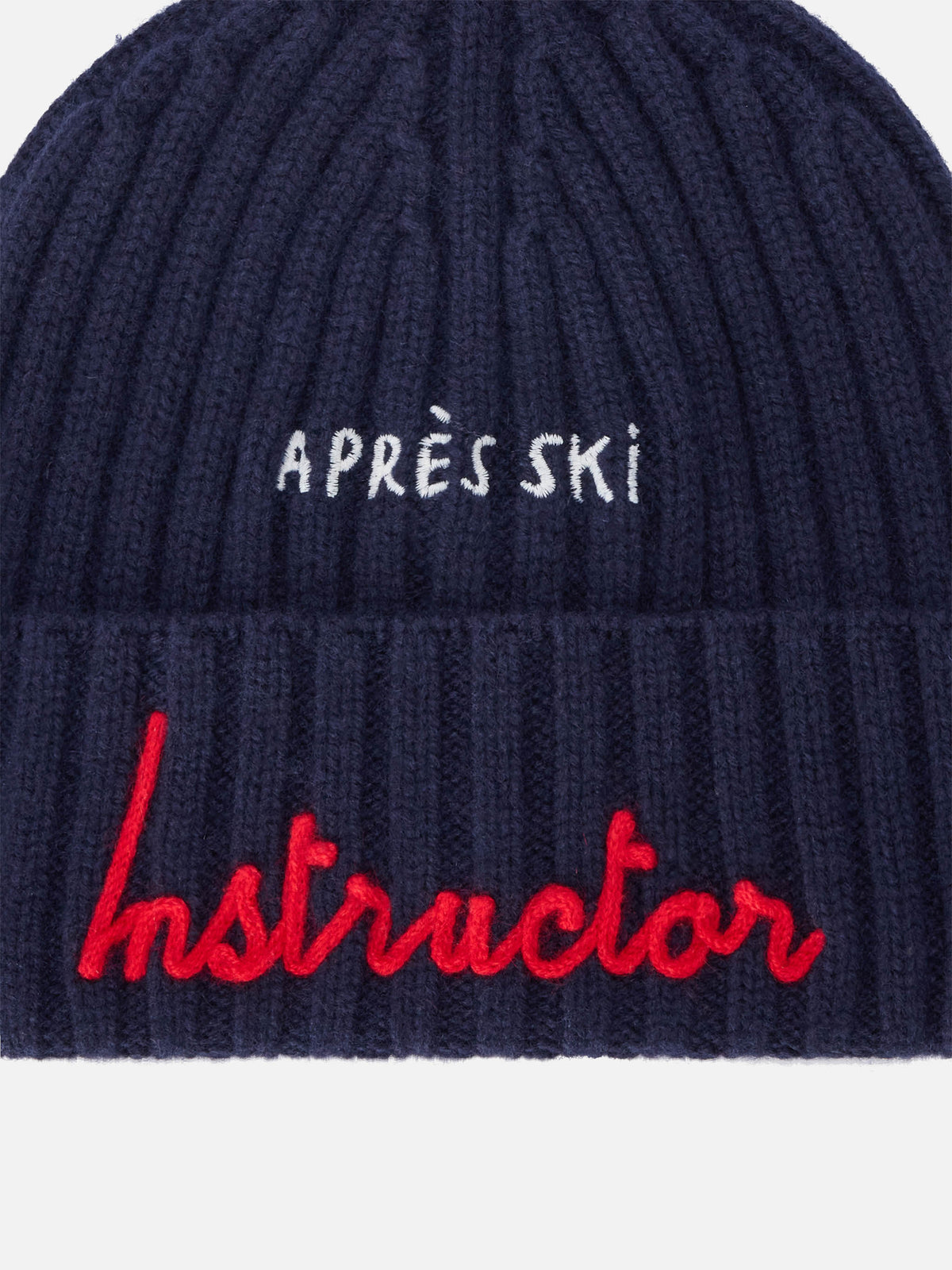 Gorro Wengen Navy blue con bordado Après Ski Instructor 