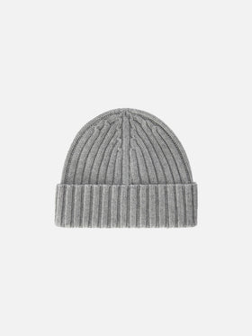 Light grey Wengen beanie with St. Barth embroidery