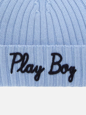 Bonnet Wengen léger blue avec broderie Play Boy 