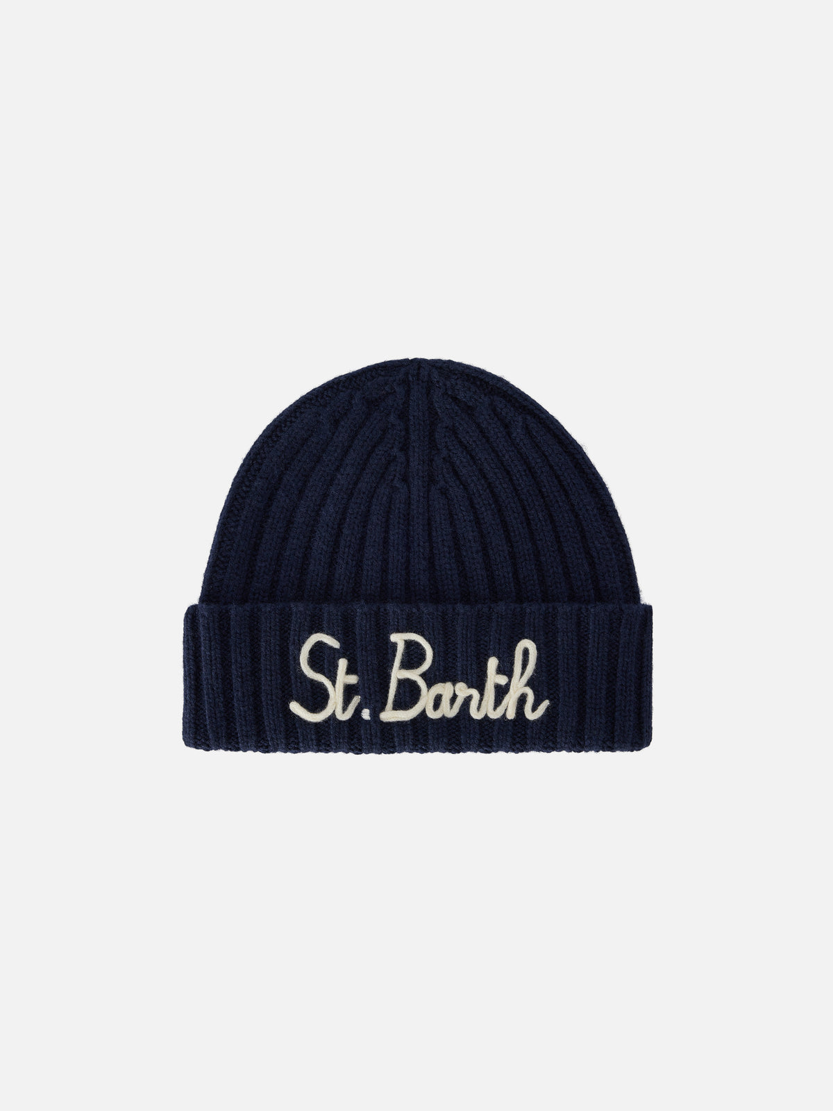 Gorro Wengen Navy blue con bordado St. Barth 