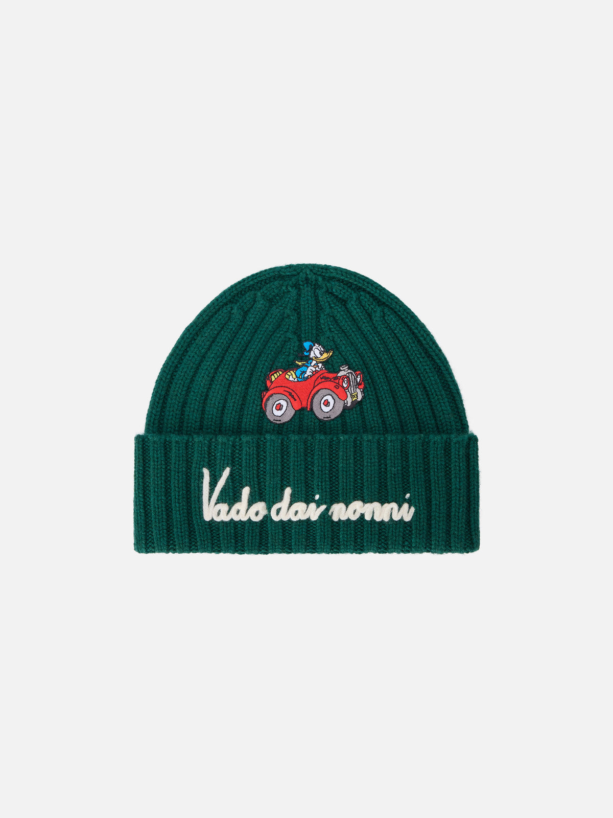 Berretto Wengen verde con ricamo Vado Dai Nonni | Special edition