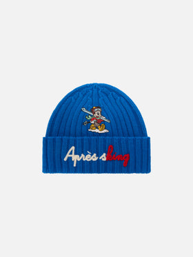 Berretto Wengen blu con ricamo Après Sking | Special edition
