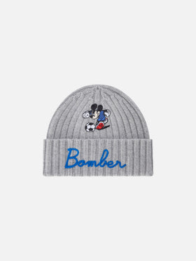 Light grey Wengen beanie with Bomber embroidery | Special edition