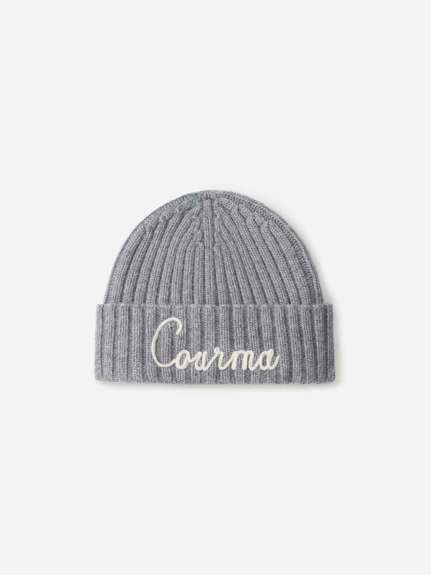 Woman grey ribbed hat Wengen with Courma embroidery - MC2 Saint Barth