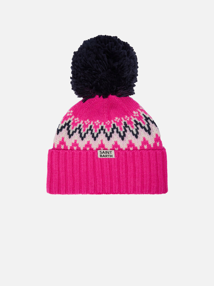 Wengen Nordic beanie with pompon