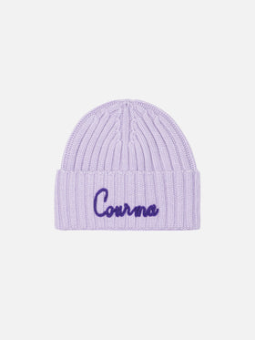 Girl lilac hat Wengen with Courma embroidery - MC2 Saint Barth