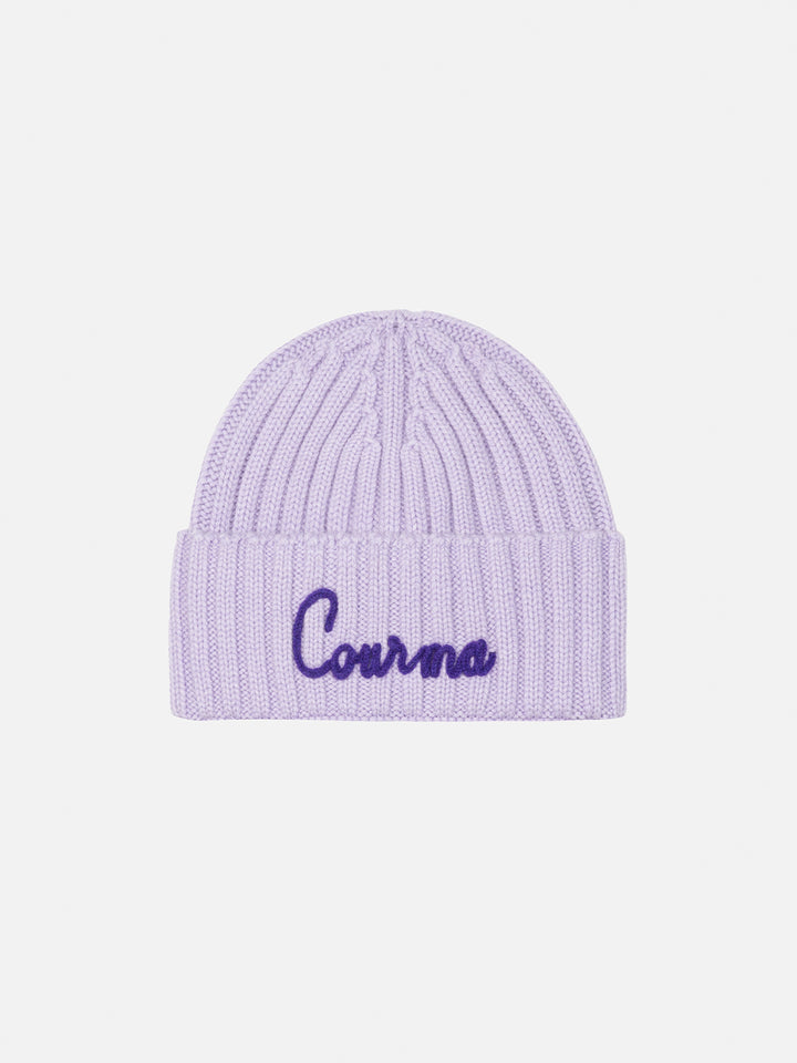 Girl lilac hat Wengen with Courma embroidery - MC2 Saint Barth