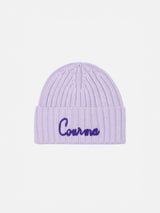 Girl lilac hat Wengen with Courma embroidery