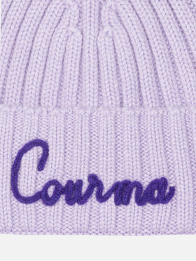 Girl lilac hat Wengen with Courma embroidery - MC2 Saint Barth