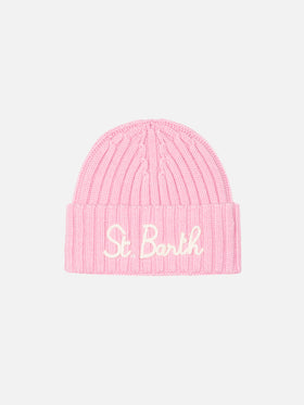 Girl pink hat Wengen with St. Barth embroidery - MC2 Saint Barth