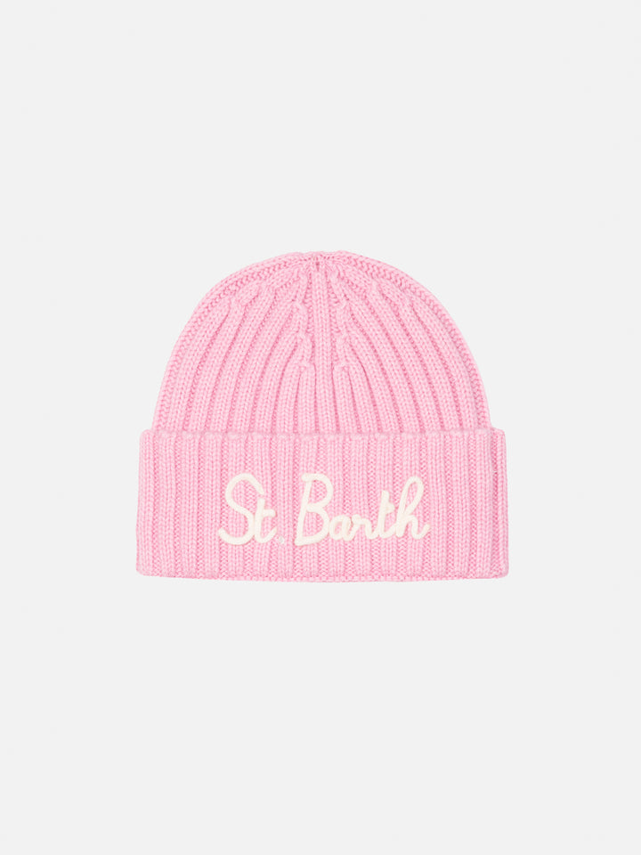 Girl pink hat Wengen with St. Barth embroidery - MC2 Saint Barth