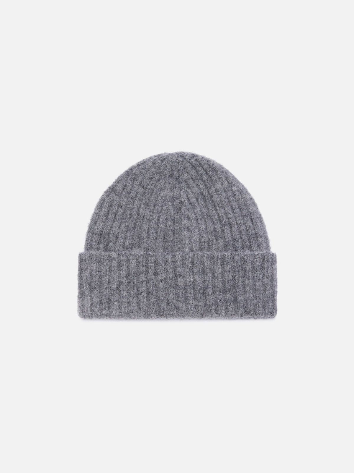 Grey Wengen alpaca blend beanie with logo embroidery