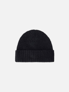 Berretto Wengen nero in misto alpaca