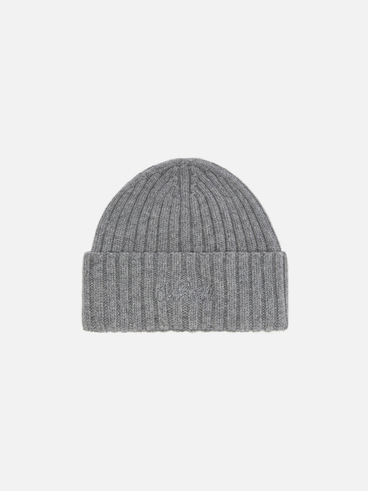 100% WOOL Wengen beanie in grey melange