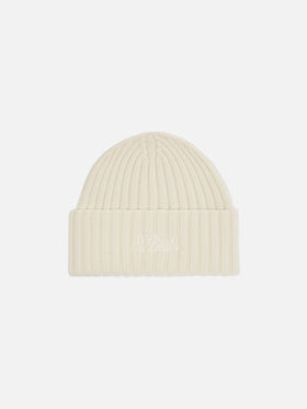 Berretto Wengen in 100% LANA bianco