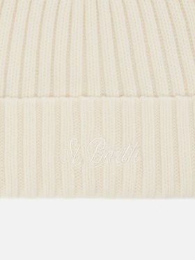 Berretto Wengen in 100% LANA bianco