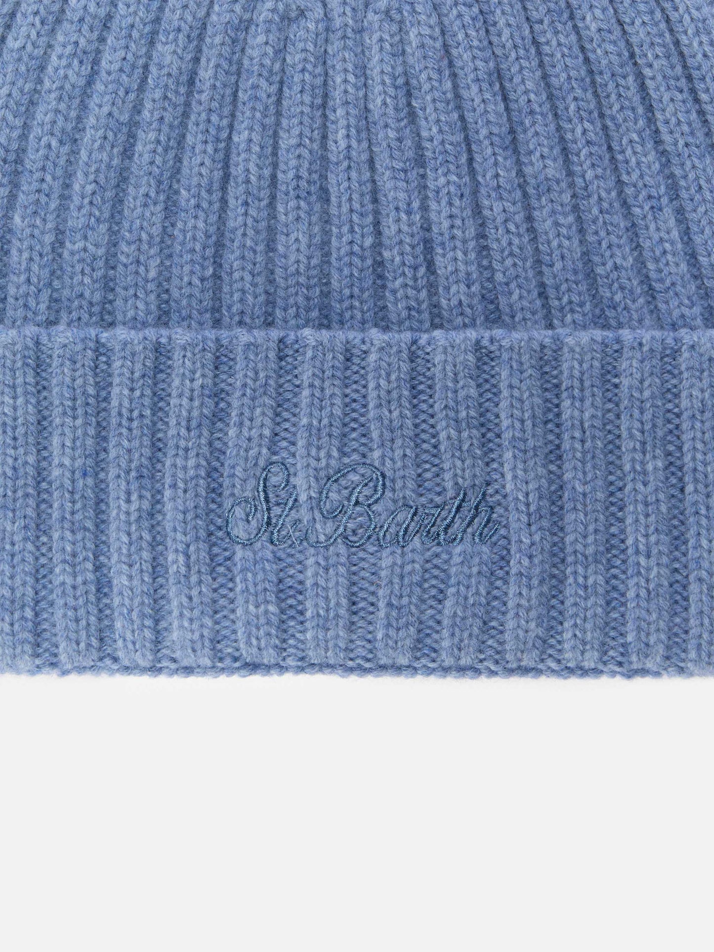 100% WOOL Wengen beanie in powder blue