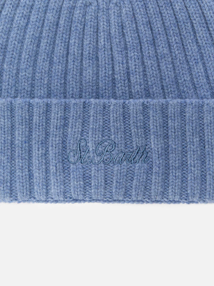 100% WOOL Wengen beanie in powder blue