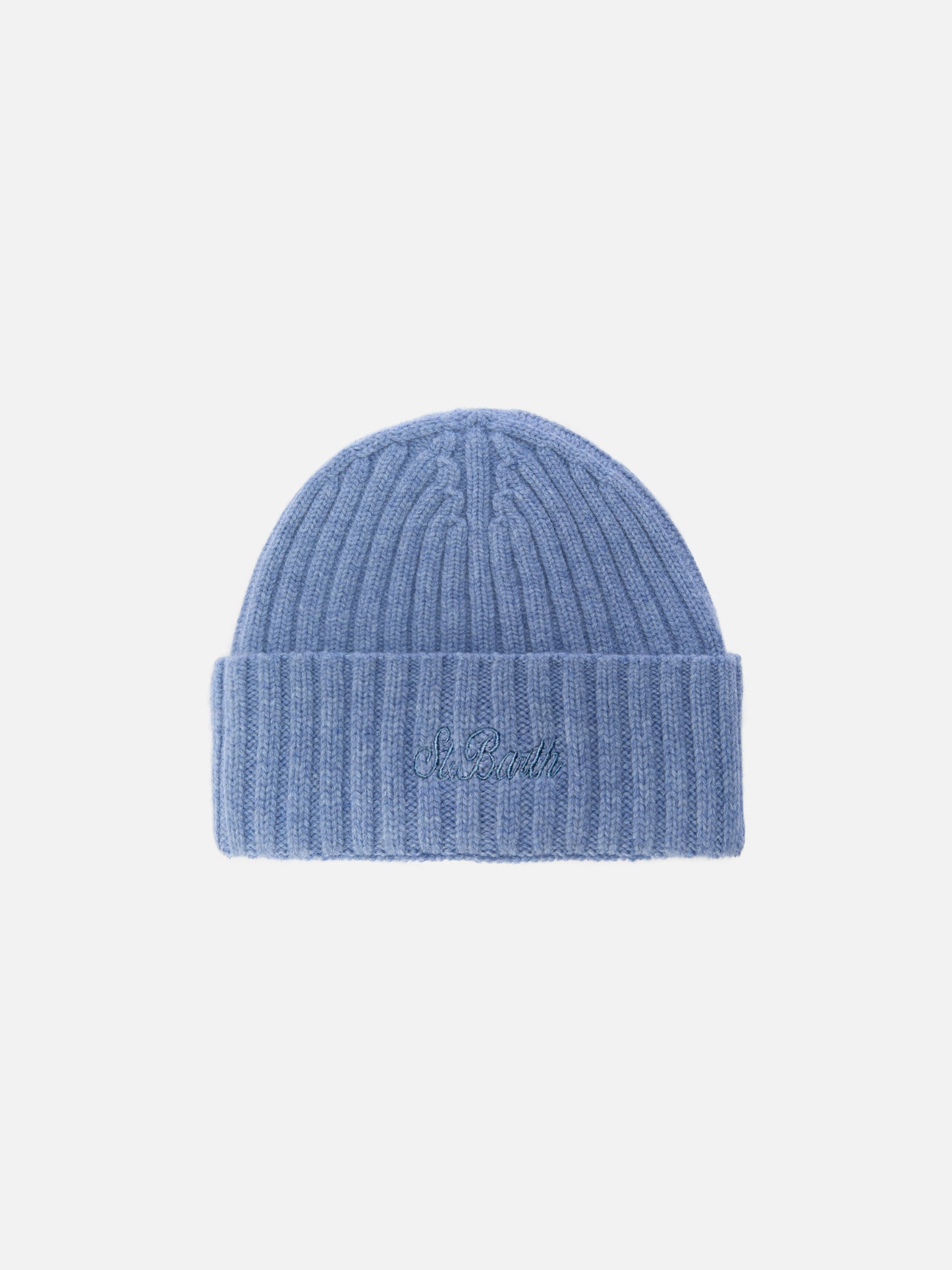 100% WOOL Wengen beanie in powder blue