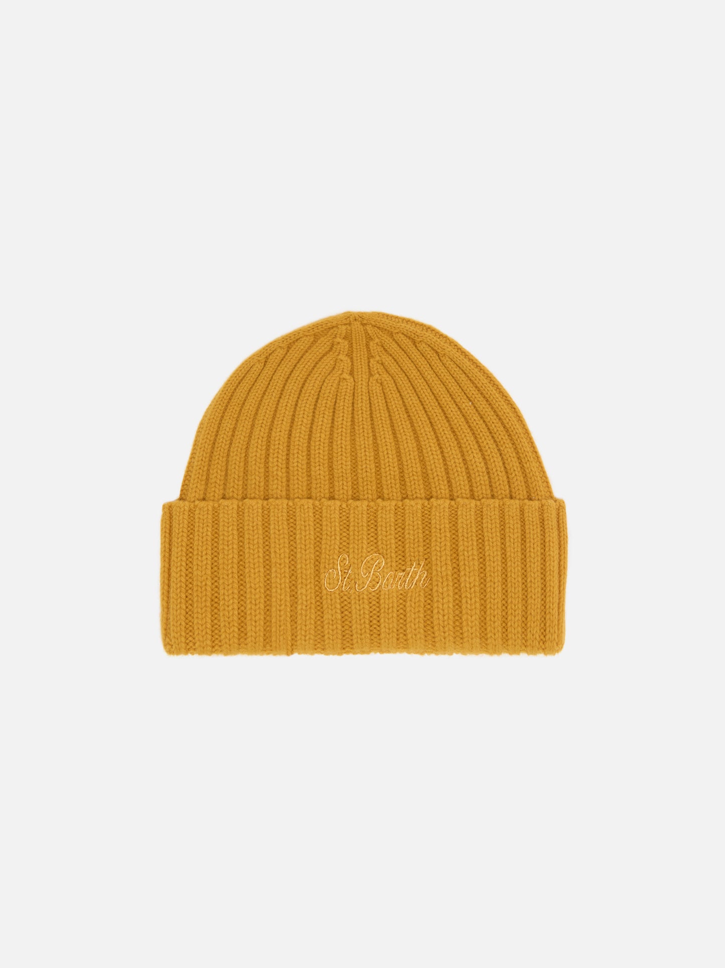 Berretto Wengen in 100% LANA giallo senape