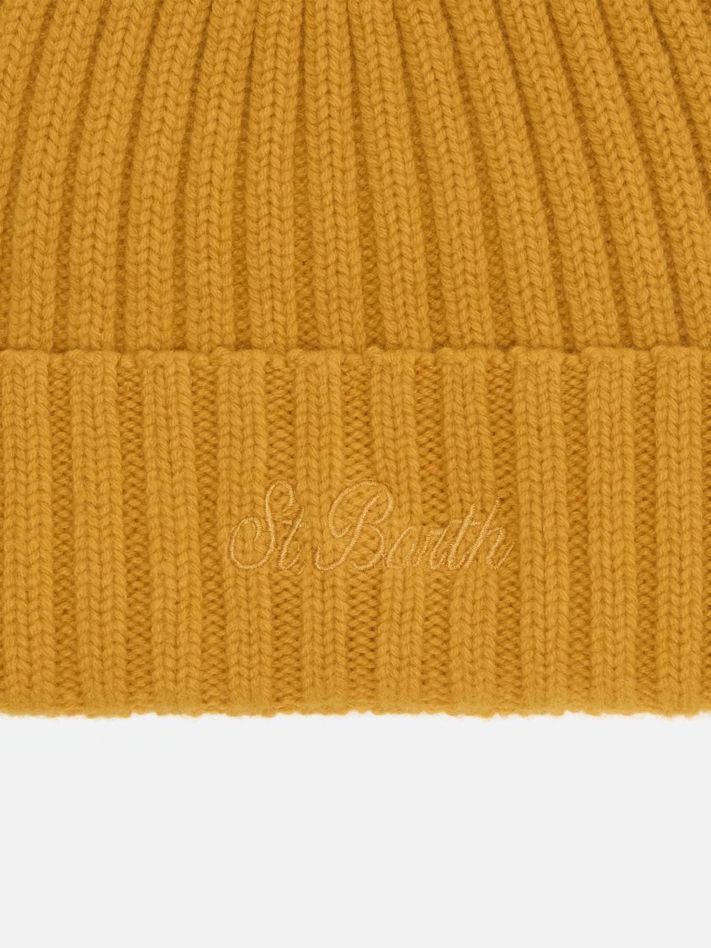 Berretto Wengen in 100% LANA giallo senape