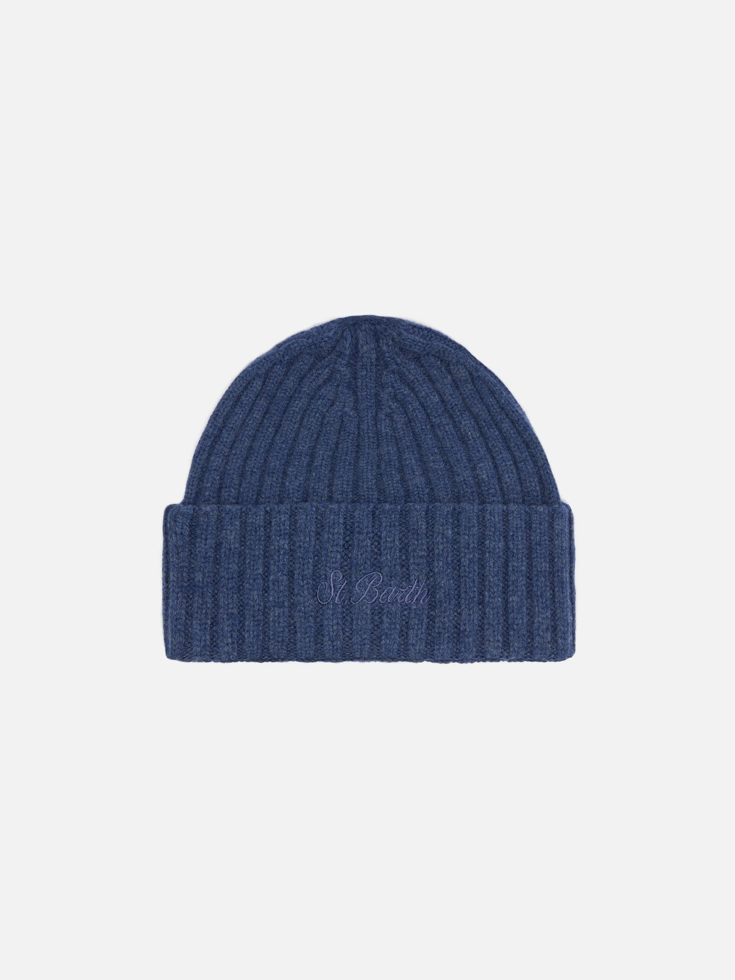 100% WOOL Wengen beanie in denim blue