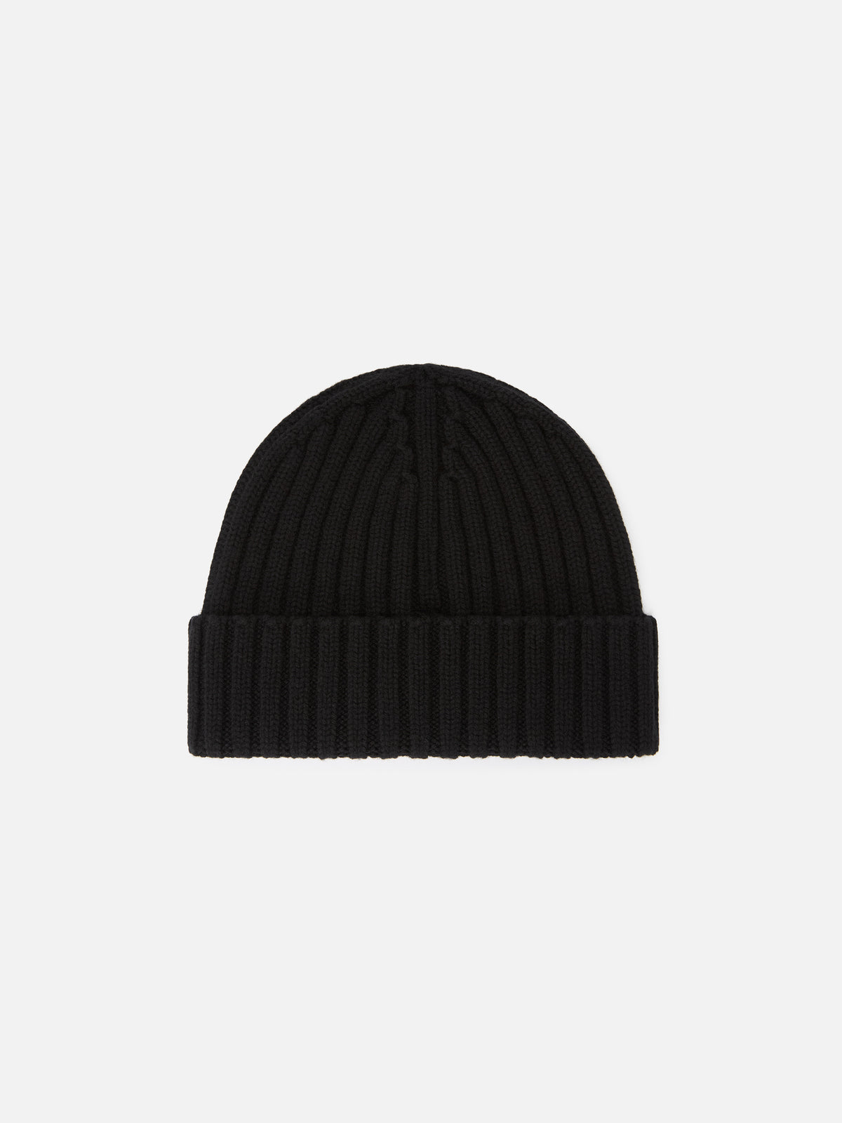 Bonnet Wengen en laine noire avec broderie du logo 