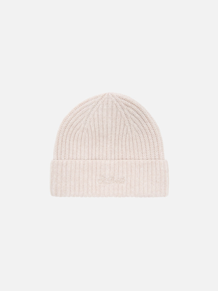 Beige Wengen cashmere beanie