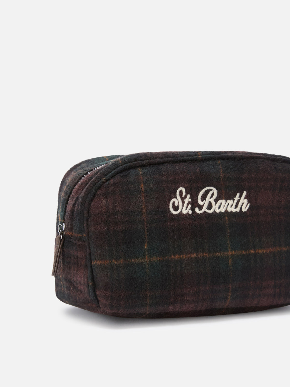Beauty case Westwood in misto lana con motivo tartan