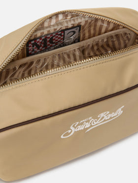 Westwood beige nylon beauty bag