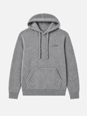 Maglione con cappuccio Willbur grigio melange