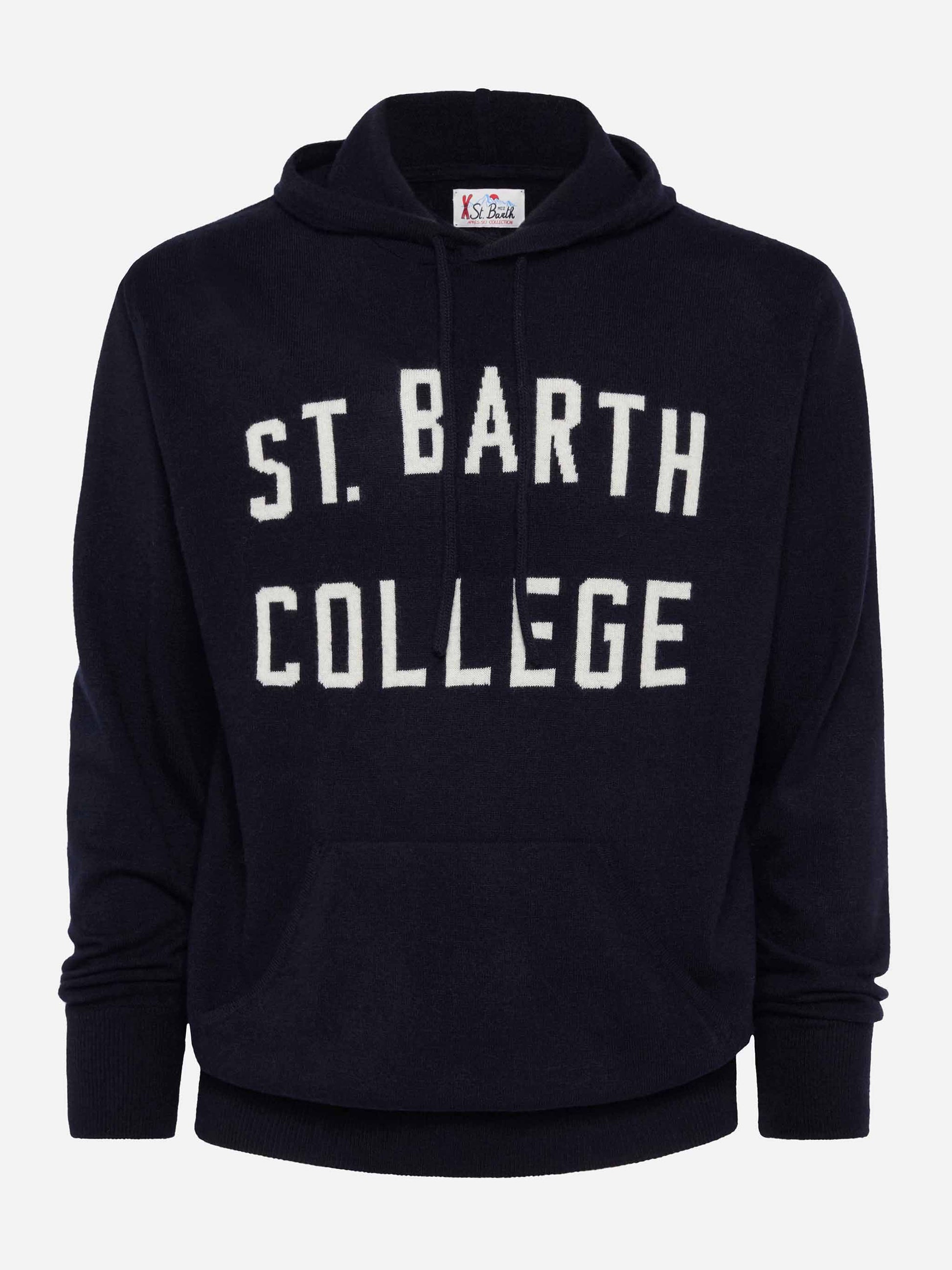 Blended cashmere hooded sweater Wood - MC2 Saint Barth
