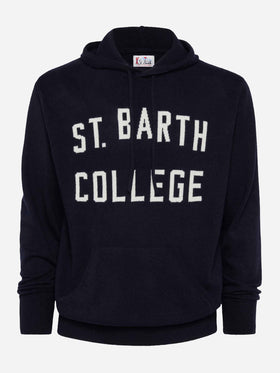 Blended cashmere hooded sweater Wood - MC2 Saint Barth