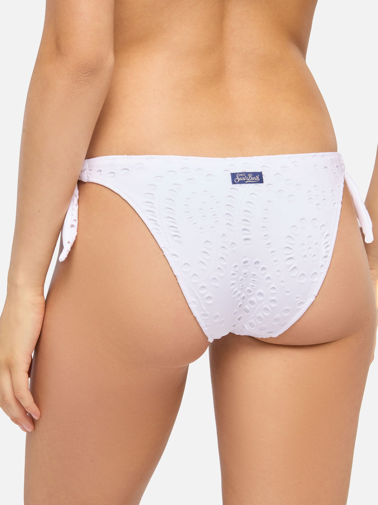 Leda Yali triangle bralette bikini in black sangallo lace