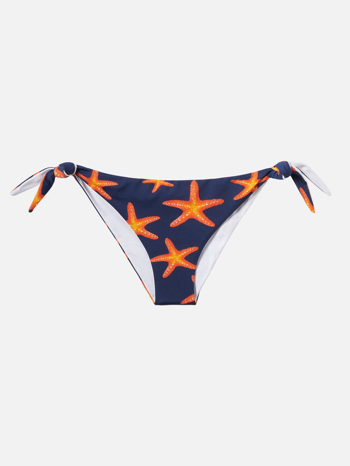 Bikini a fascia Tiarè Yali con stampa stelle marine