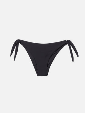 Black ribbed classic swim briefs Yali