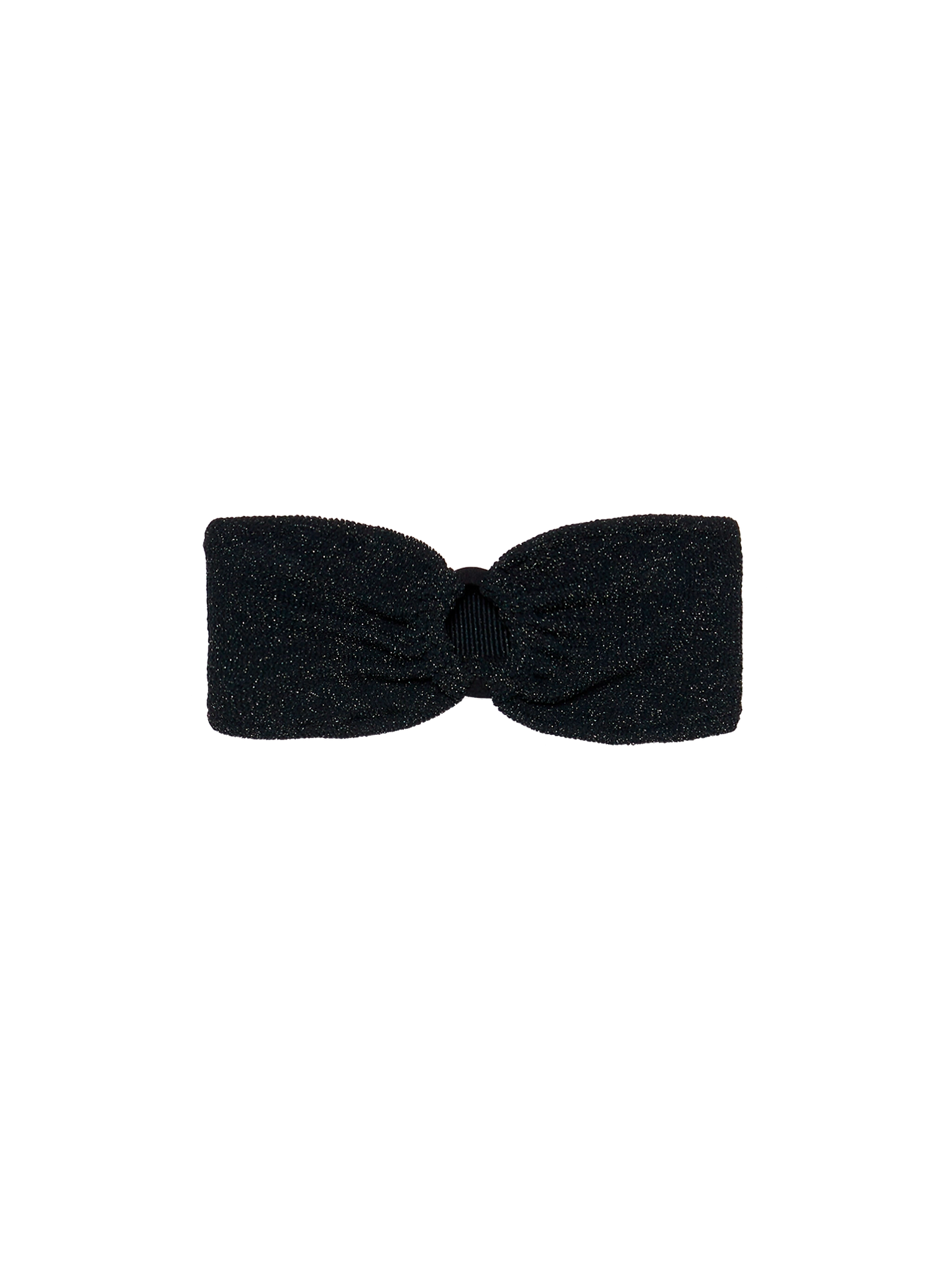 Yulia black lurex crinkle bandeau top