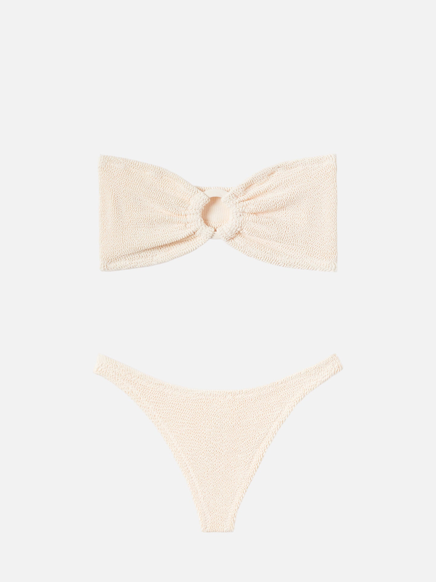 Bandeau bikini Yulia Naomi in crinkle beige