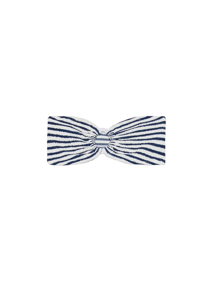 Yulia crinkle bandeau top with striped print - MC2 Saint Barth