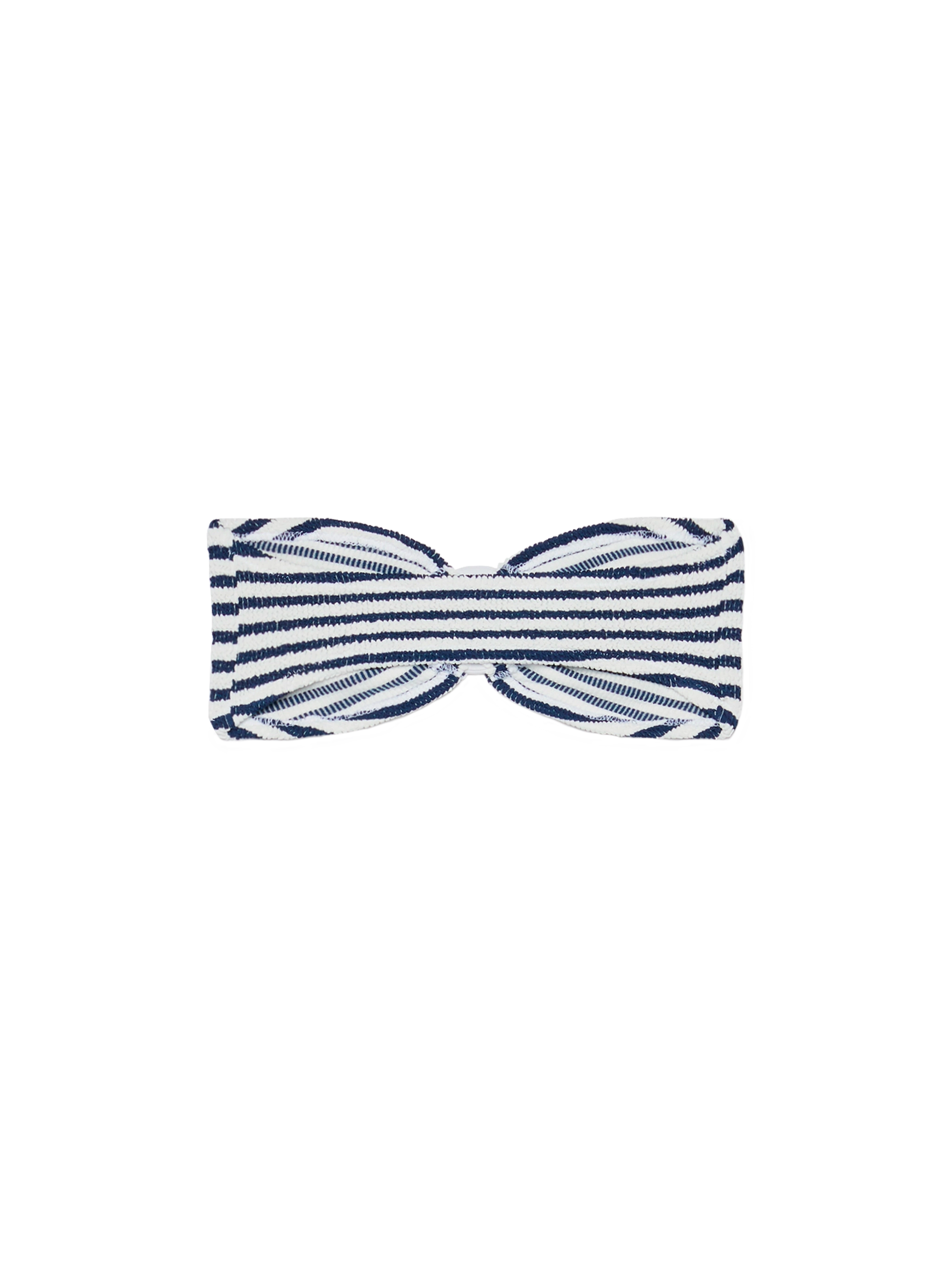 Yulia crinkle bandeau top with striped print - MC2 Saint Barth