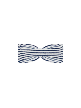 Yulia crinkle bandeau top with striped print - MC2 Saint Barth