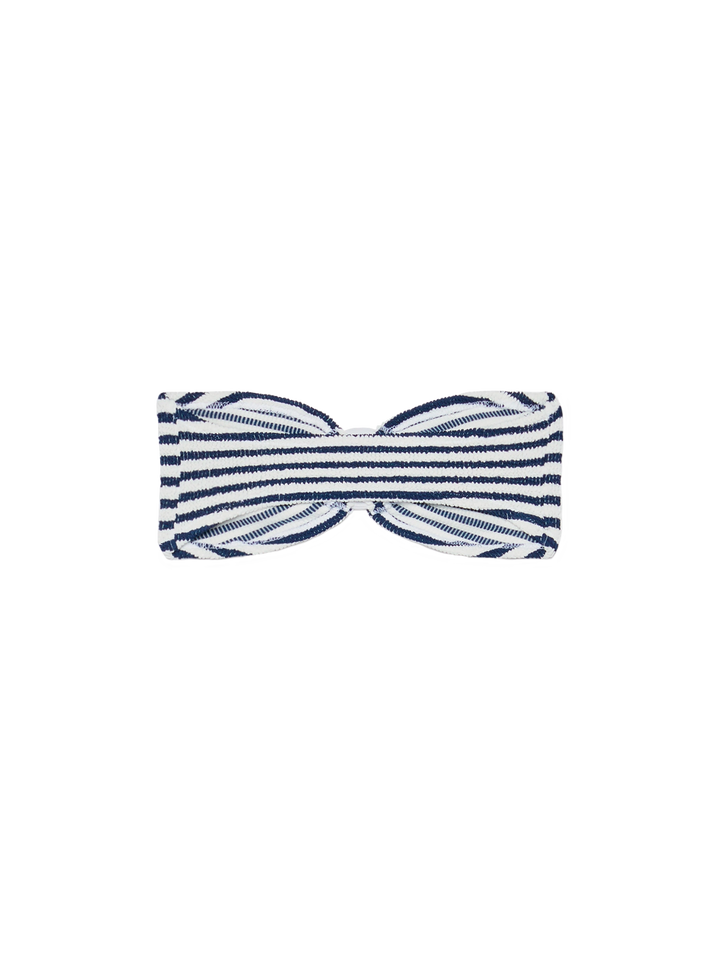 Yulia crinkle bandeau top with striped print - MC2 Saint Barth