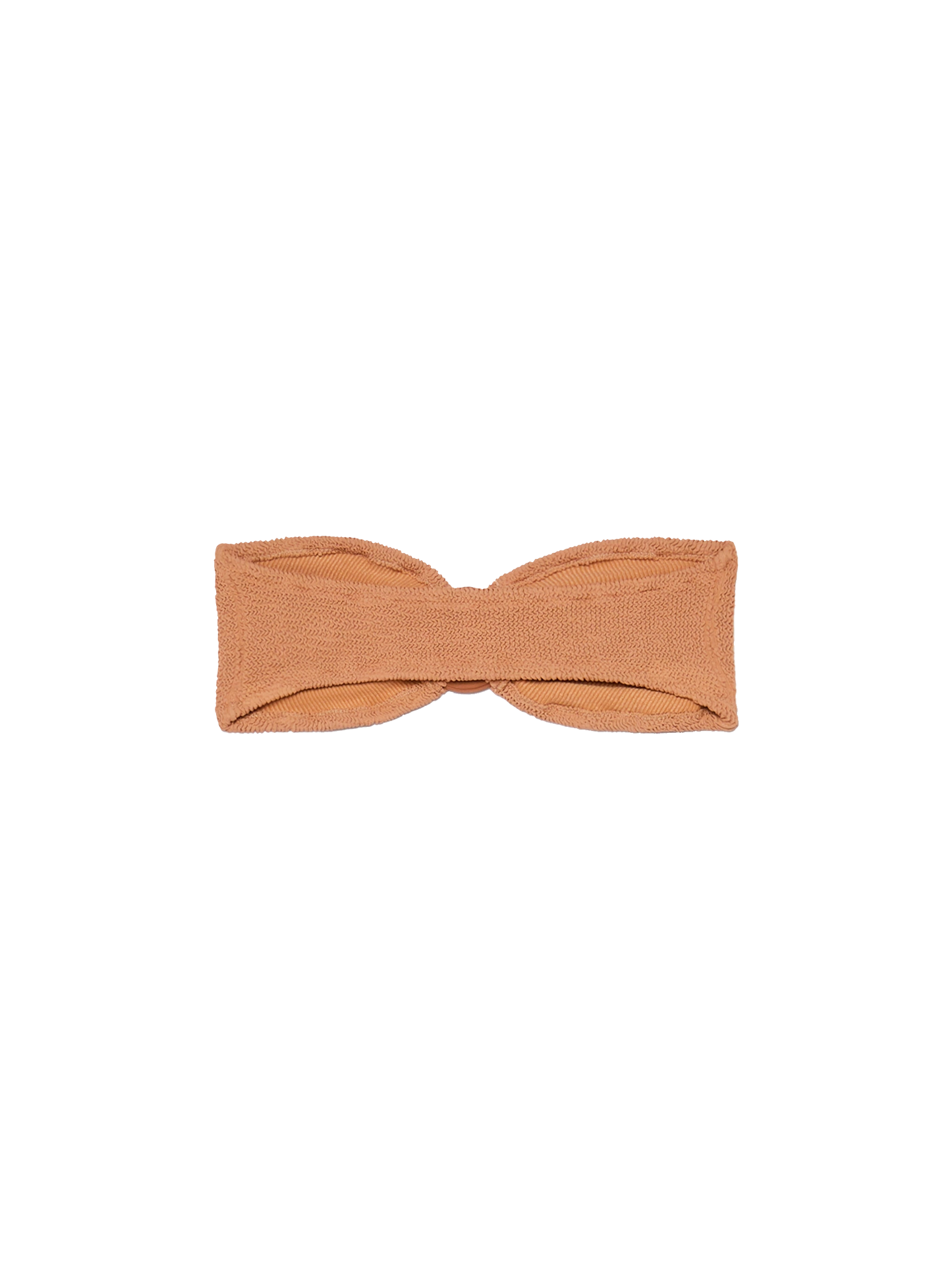 Yulia camel brown crinkle bandeau top - MC2 Saint Barth