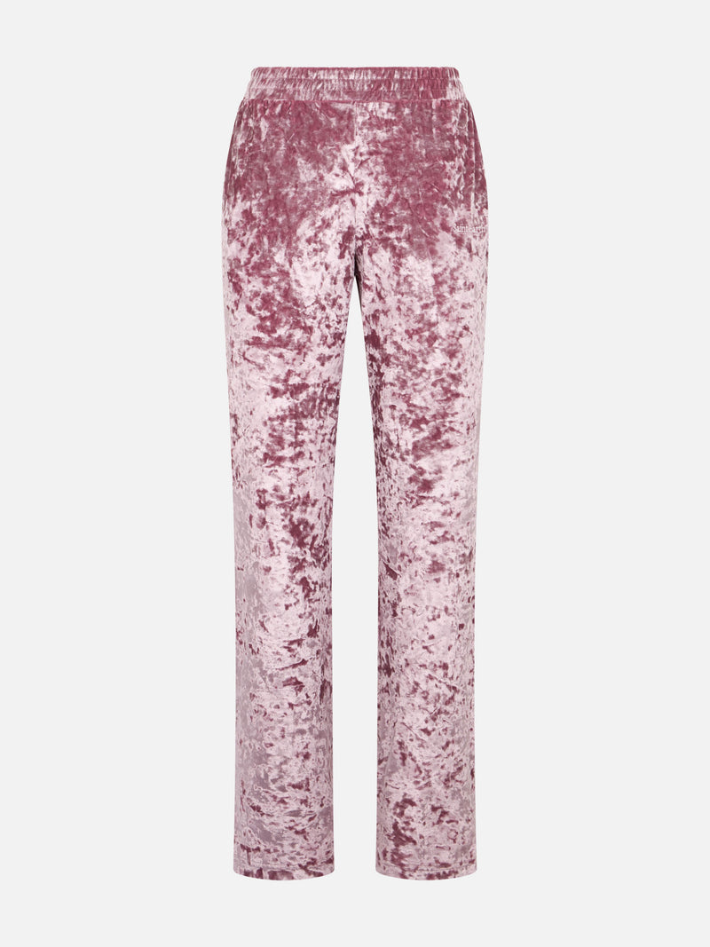 Woman pink chenille pants Yvonne