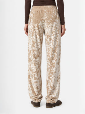 Yvonne beige chenille jogger pants