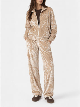 Yvonne beige chenille jogger pants