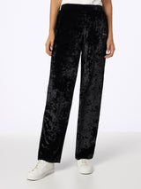 Woman black chenille jogger pants Yvonne