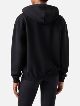 Sweat-shirt zippé Zadie noir avec patch logo 
