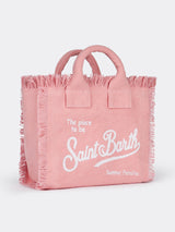 Borsa Mini Vanity in tela di cotone rosa