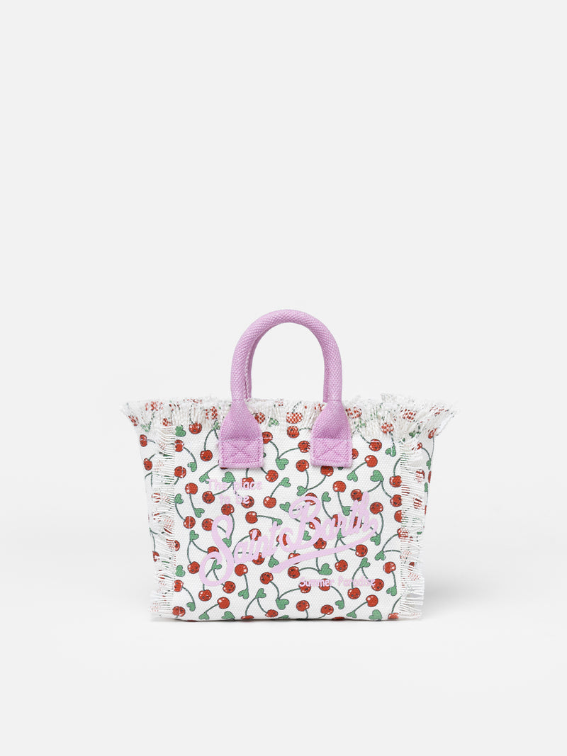 Cherry cotton canvas Mini Vanity bag